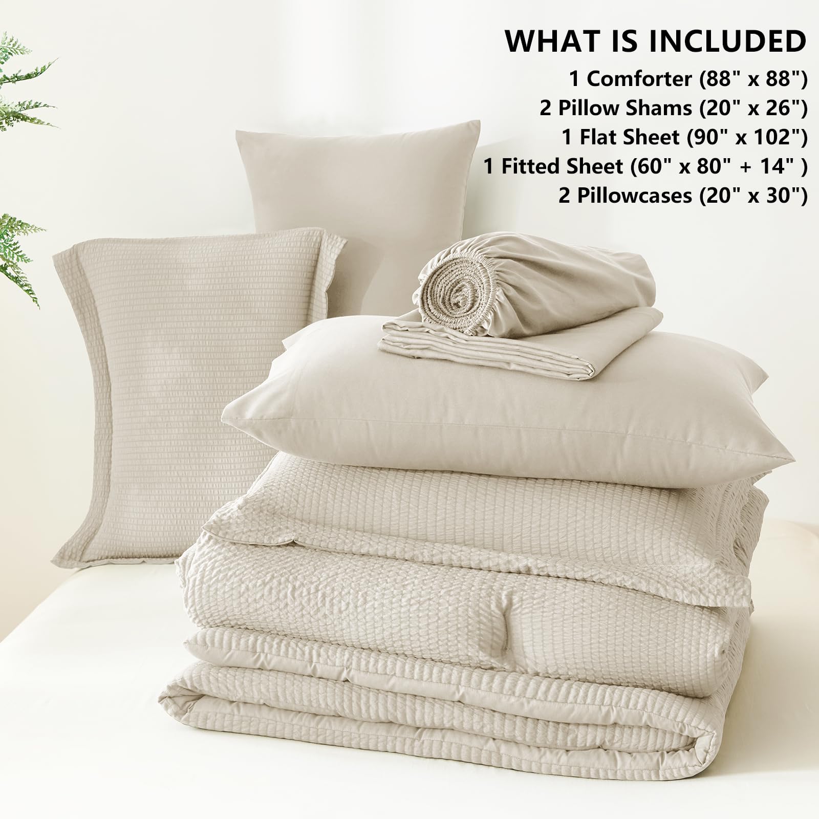 CozyLux flat sheet in beige color for cohesive styling.