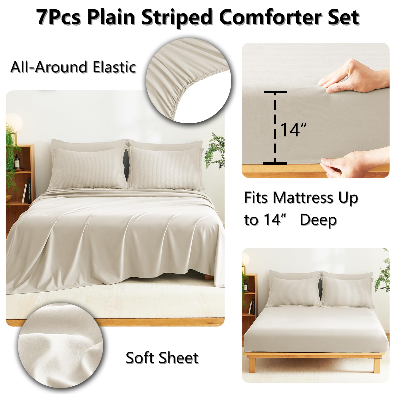 CozyLux pillow shams included for a complete bed look.