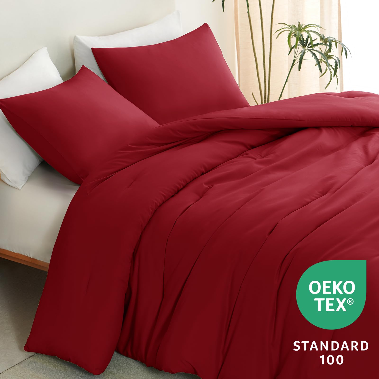 cozylux pillowcases dark red pair ready for restful sleep