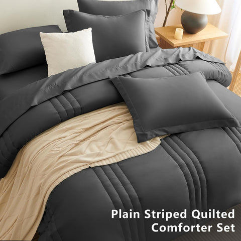 CozyLux queen shams 20x26 add structured finish to the bed.