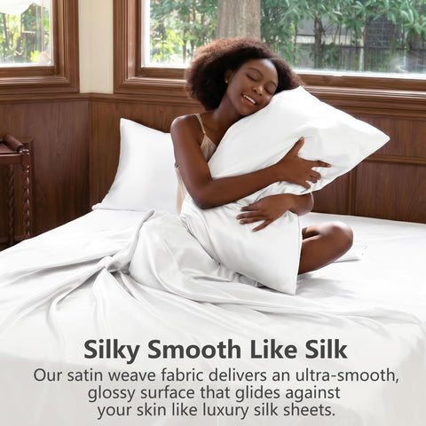 CozyLux queen-size sheet set fitted to mattress for secure sleep.