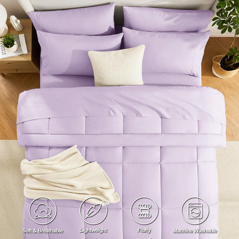 CozyLux quilted comforter with box stitching highlights durable warmth