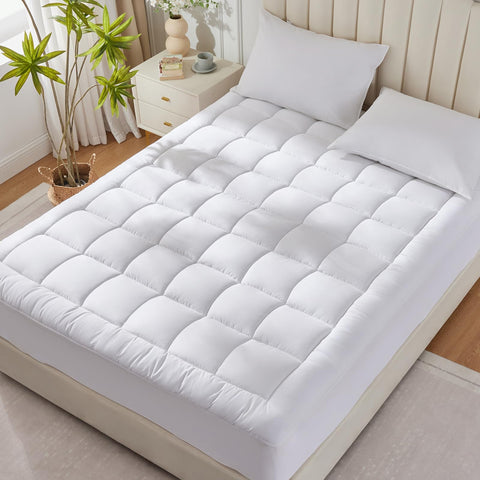 CozyLux quilted fitted topper ideal for side sleepers