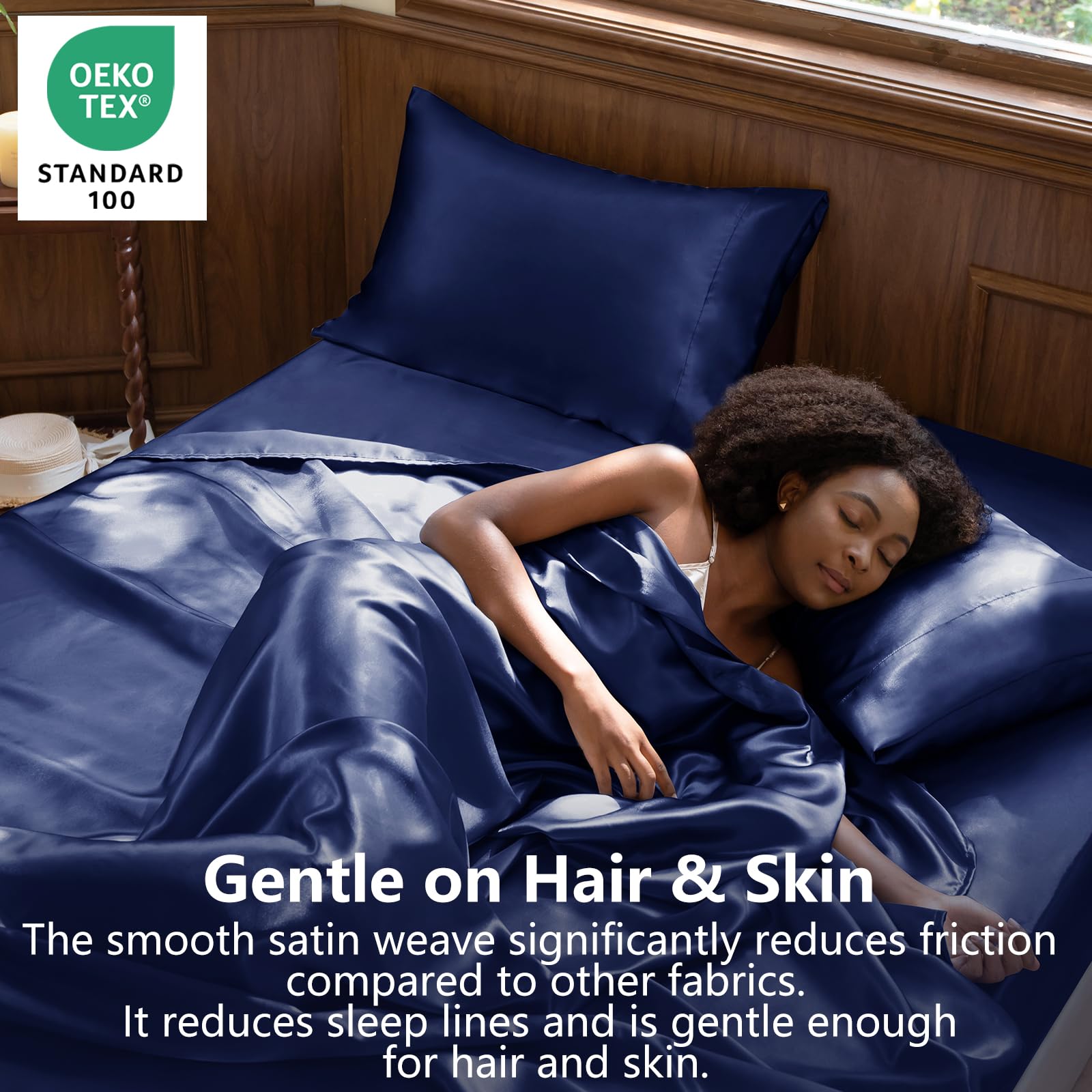 CozyLux satin queen flat sheet delivers a hotel-like smooth surface.