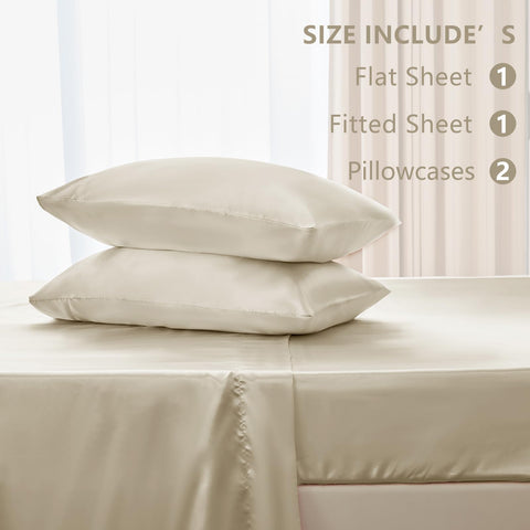 Close-up of CozyLux satin weave highlighting smooth texture and low friction.