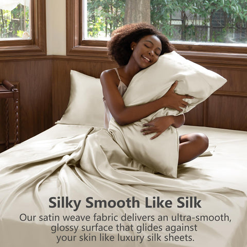 CozyLux satin pillowcase 1 with gentle glide to minimize bedhead.
