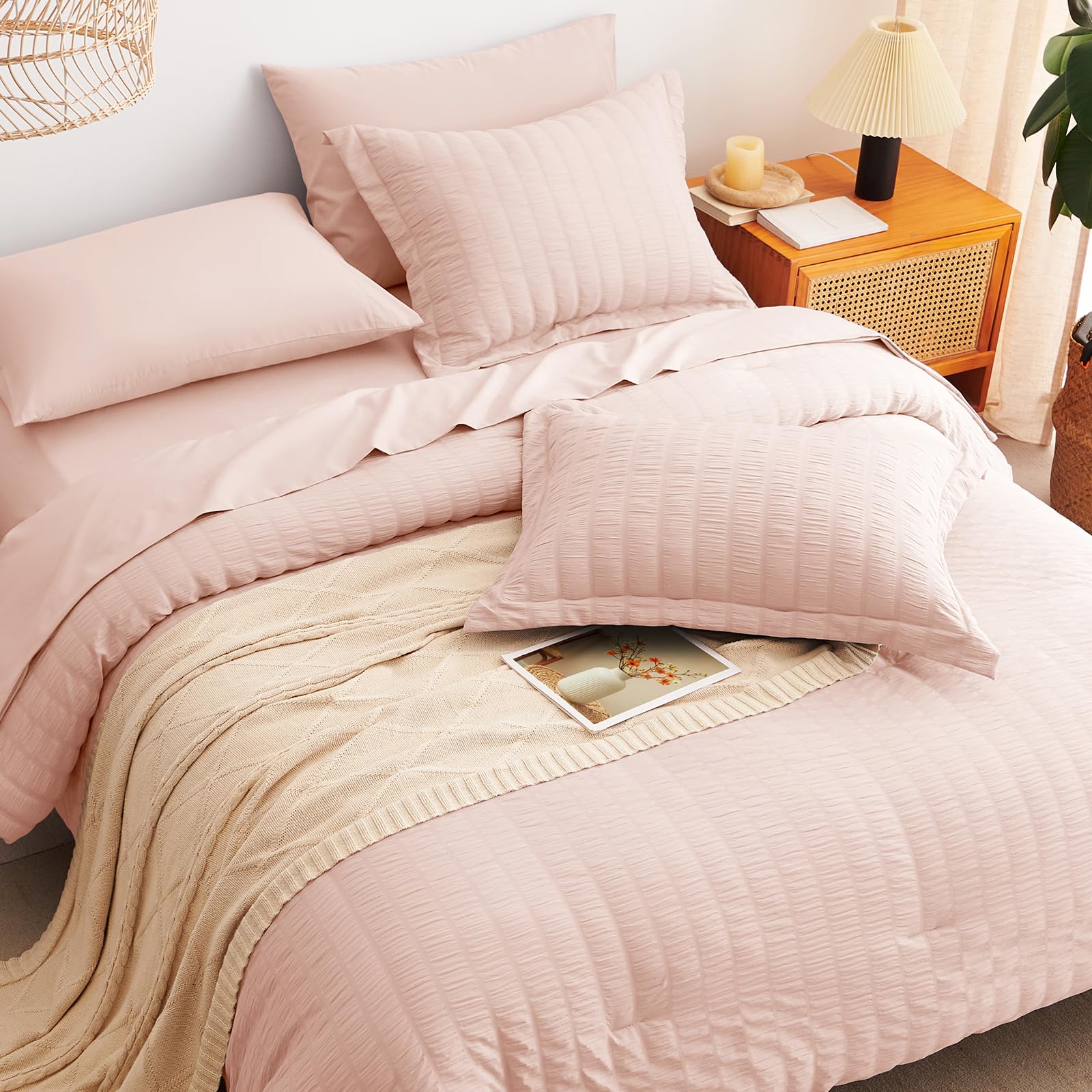 CozyLux seven-piece set includes comforter, sheets, and shams