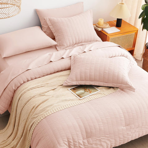 CozyLux seven-piece set includes comforter, sheets, and shams