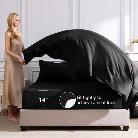 CozyLux box stitching interior keeps fill evenly distributed for neat bedding