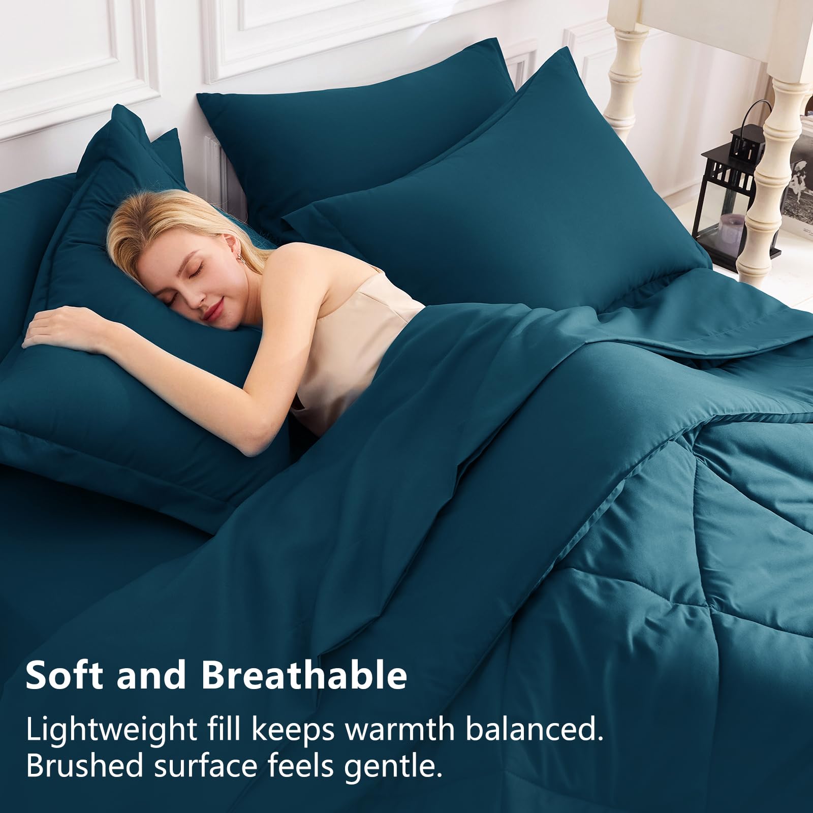 CozyLux soft microfiber closeup highlighting breathable fabric and light warmth
