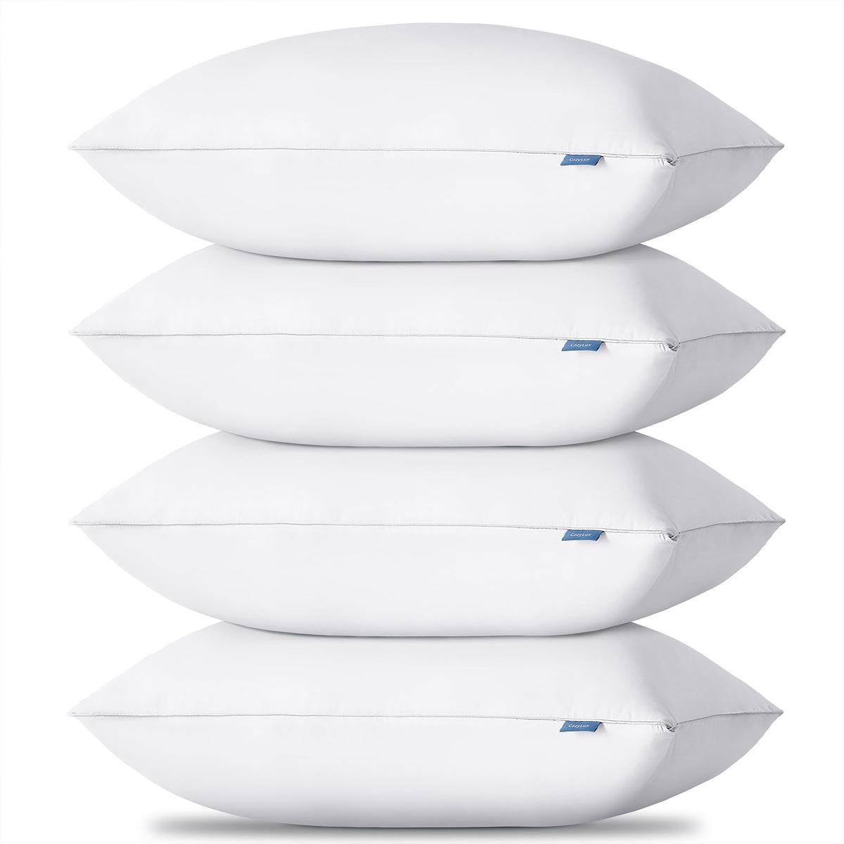 CozyLux soft supportive pillow—front view showing ergonomic neck support for comfortable sleep.