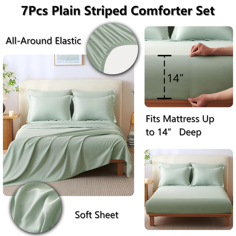 CozyLux stripe design in sage green highlights versatile decor compatibility.
