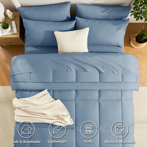 CozyLux comforter quilting detail with durable box stitching for stable fill.