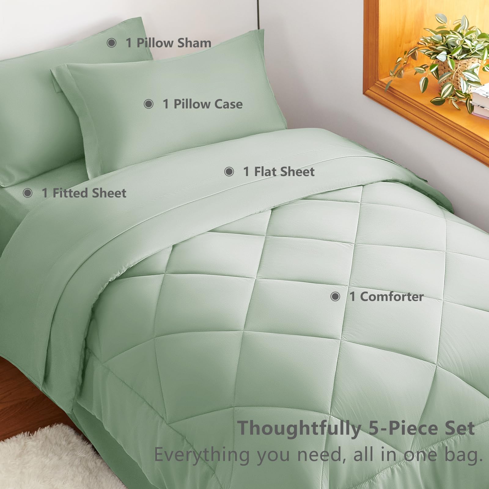 CozyLux fitted sheet with 14 inch pocket secures deep mattresses
