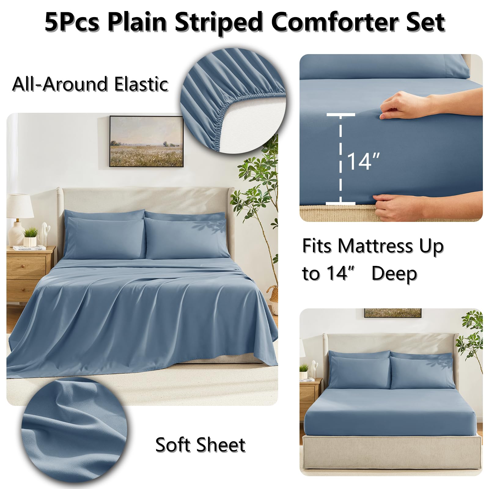 CozyLux pillowcases with envelope closures protect pillows while sleeping.