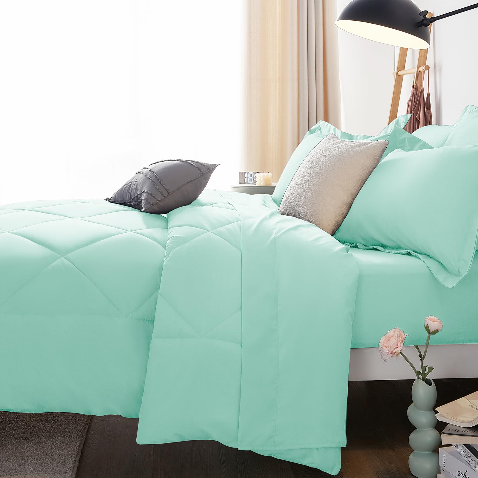 Vacuum-packaged CozyLux bedding set, ready for compact delivery