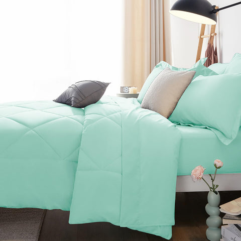 Vacuum-packaged CozyLux bedding set, ready for compact delivery
