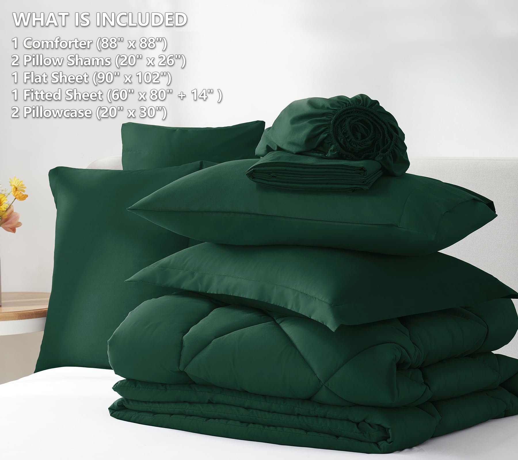 CozyLux Vacuum packaging keeps the set compact for storage.