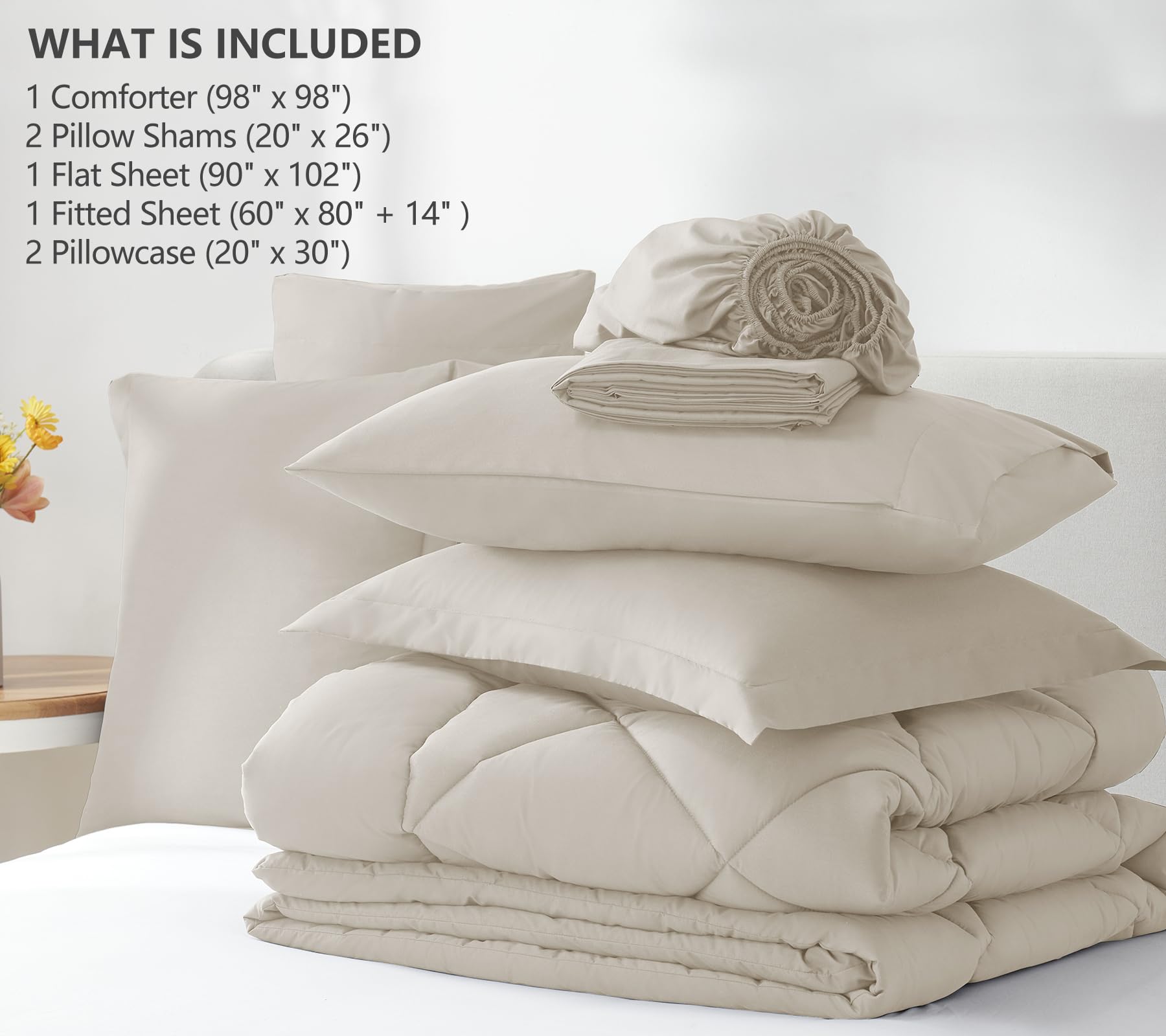 CozyLux vacuum-packaging keeps components compact for easy storage.