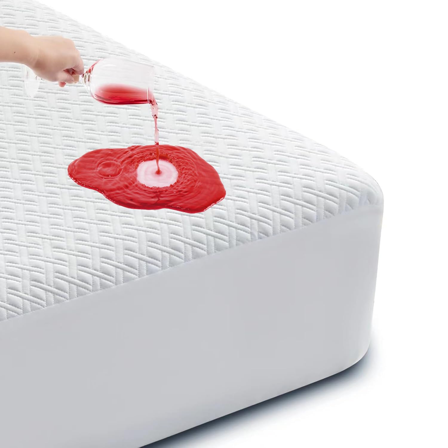 Cozymaker queen size mattress protector with cooling surface for restful sleep