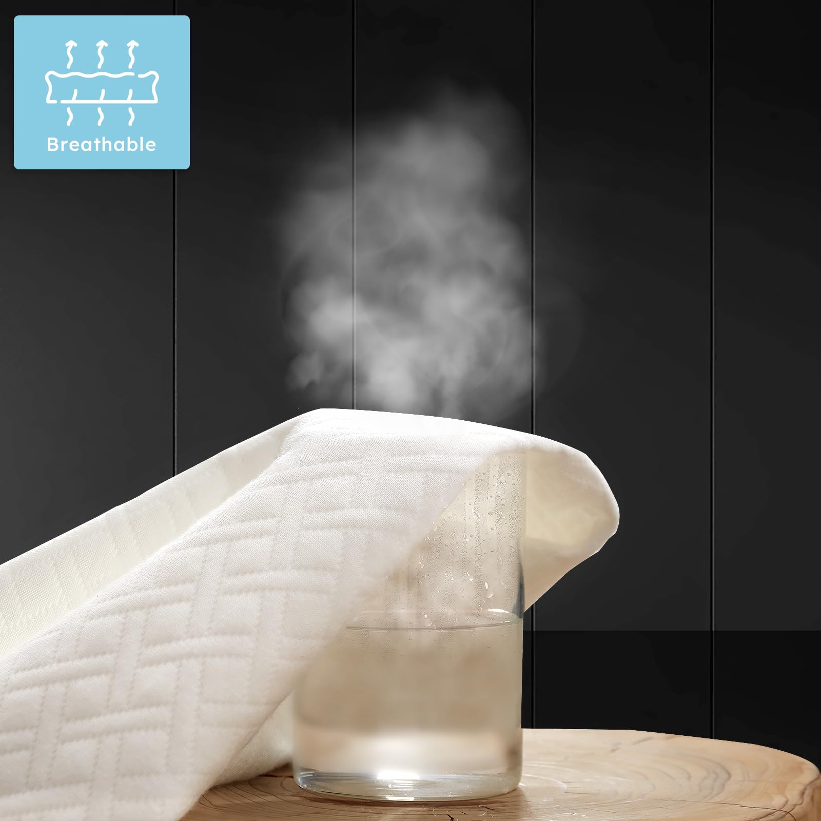 Cozymaker waterproof back with TPU guard protects mattress from spills