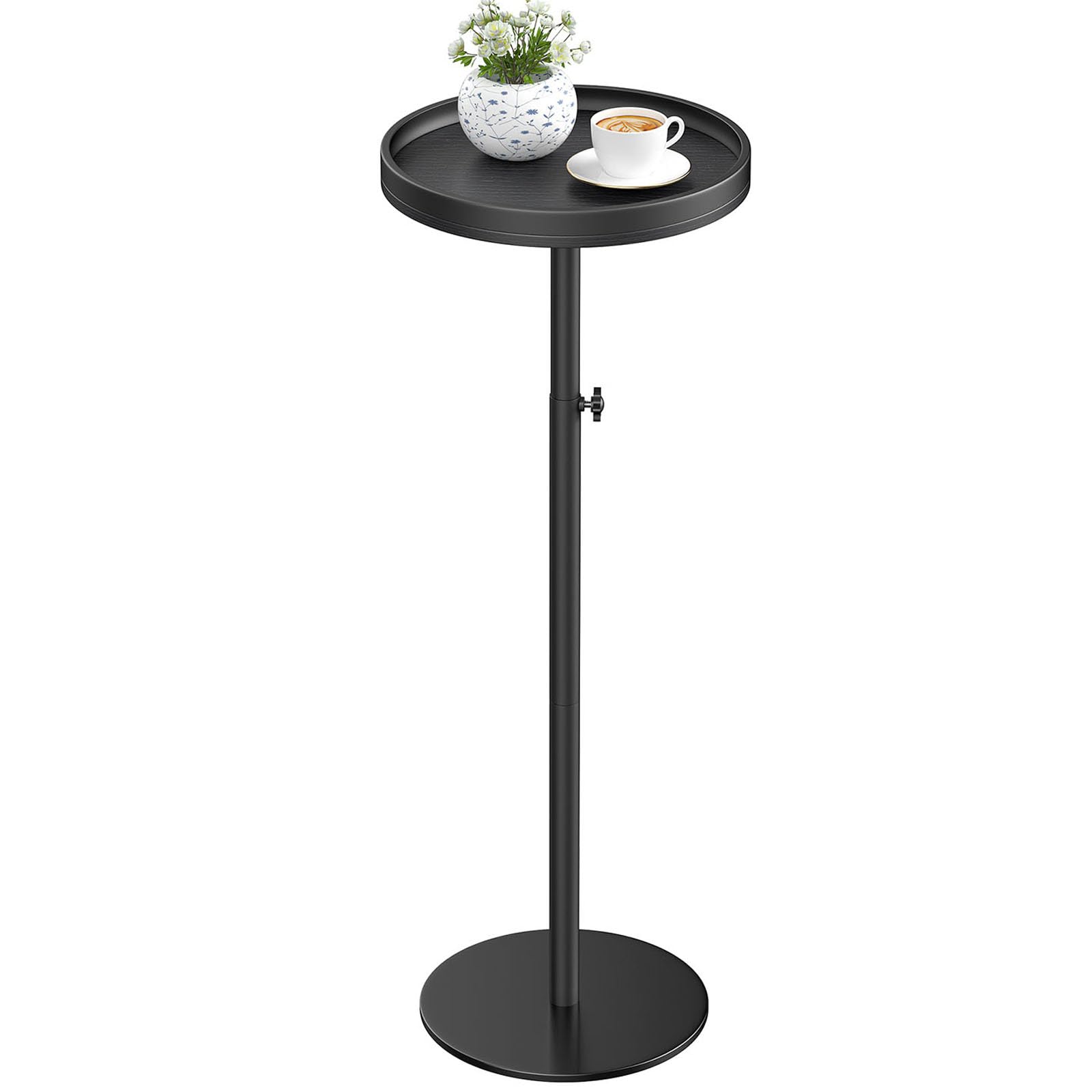 Cozynest Home height adjustable drink table beside a sofa for easy reach