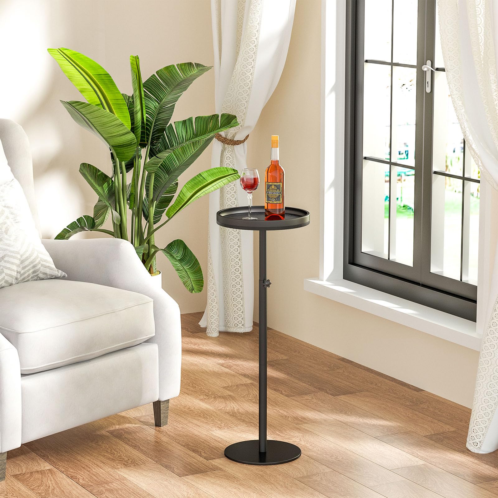 Cozynest Home versatile-use pedestal table suits bedside living room or patio