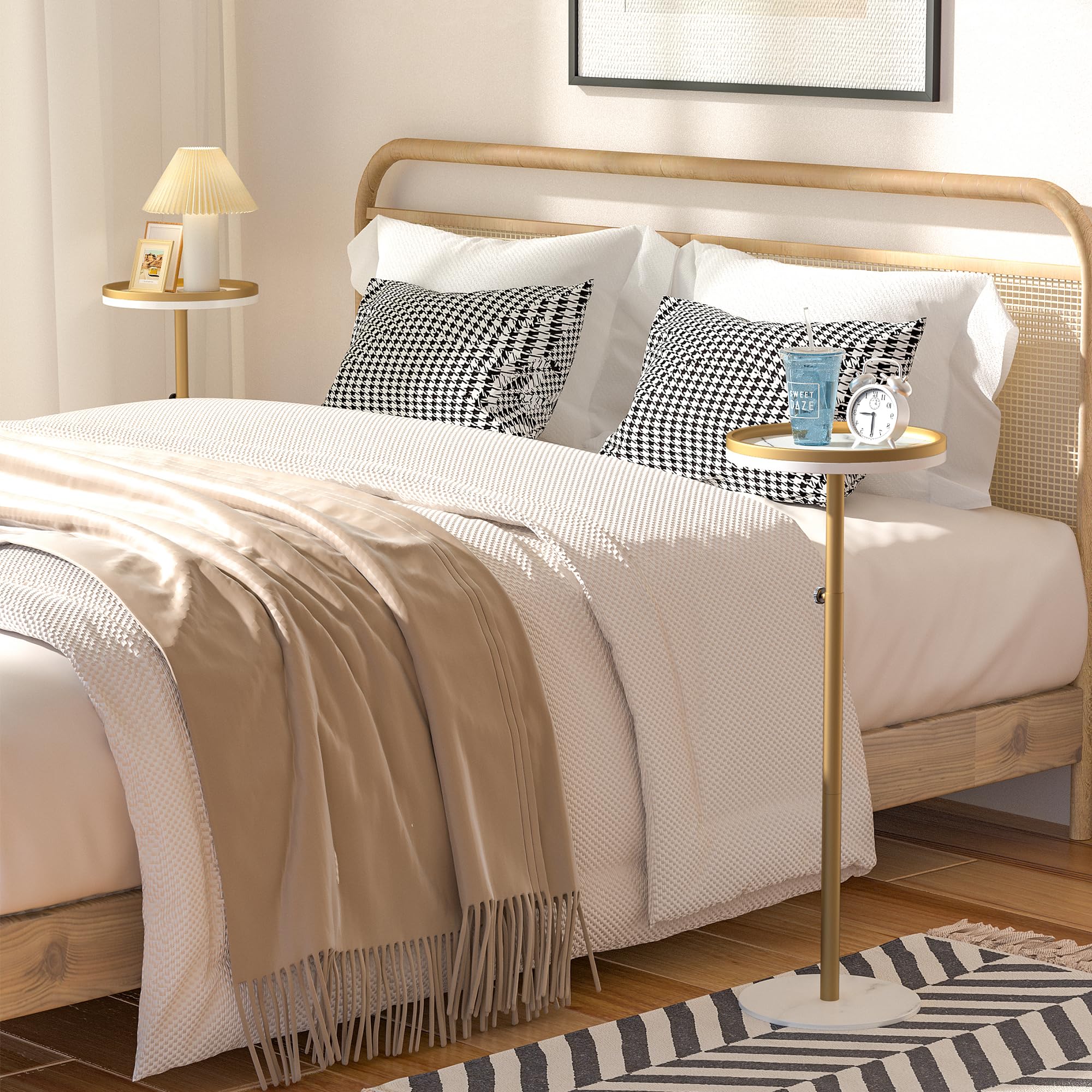 Cozynest sturdy construction with MDF and marble pedestal for lasting use
