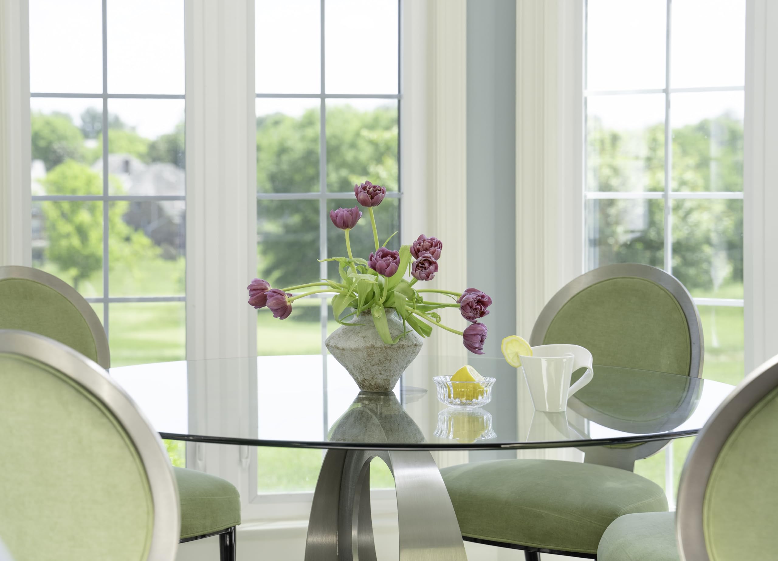 CozyWel handcrafted distressed white pottery vase adds tactile charm to your living room.
