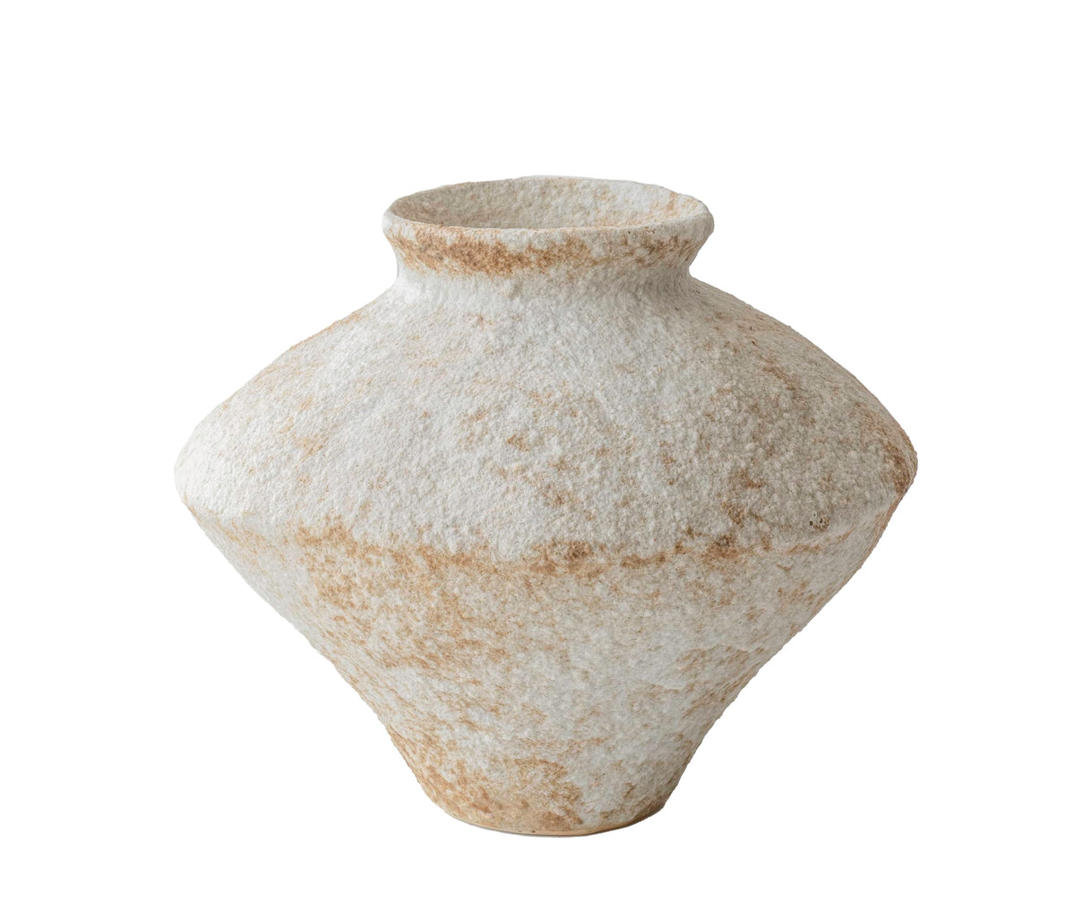 CozyWel rustic textured ceramic vase ideal for farmhouse decor and centerpieces.
