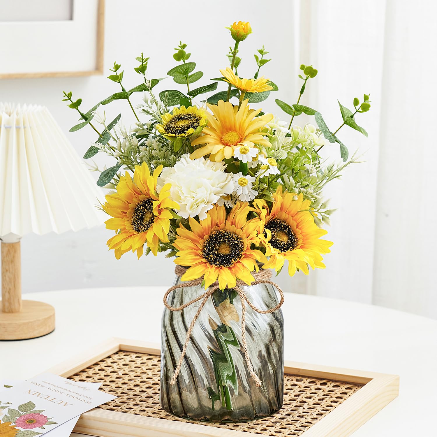 COZZI CODI sunflowers with vase for elegant home decor