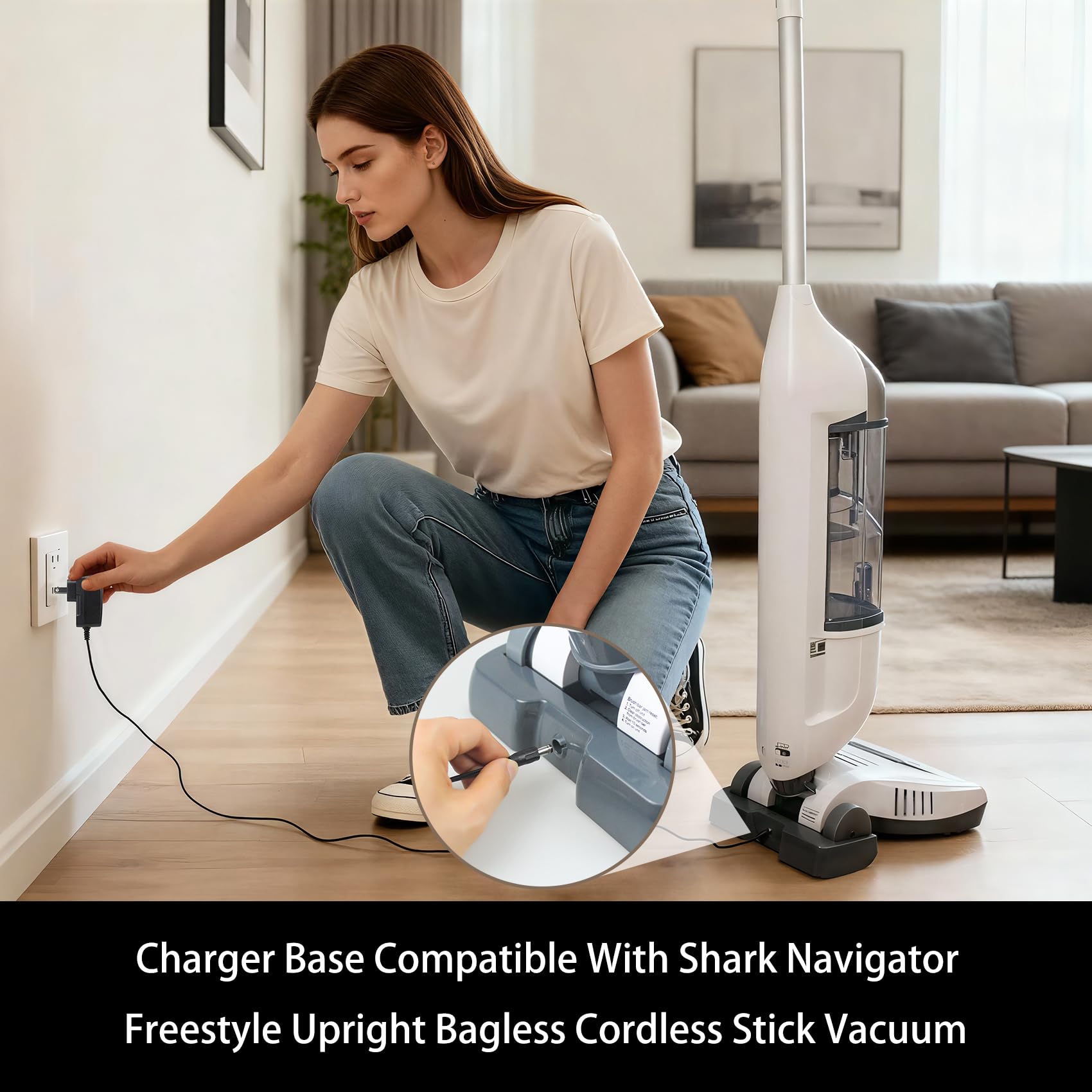 CPAI charger base for Shark SV1107 keeps cordless vacuum ready