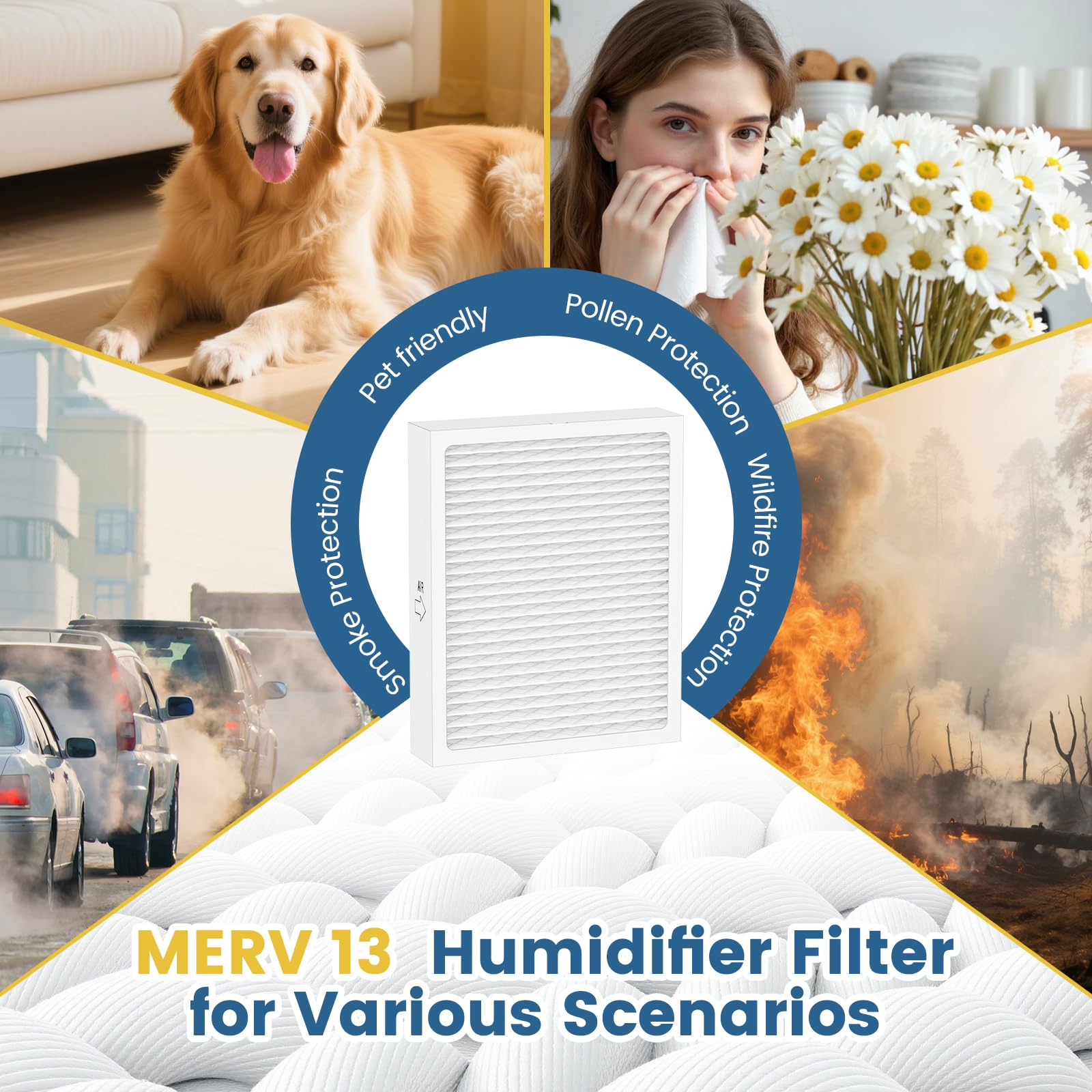 CPLIKE MERV 13 filter durable beverage-board frame supports long-lasting performance.
