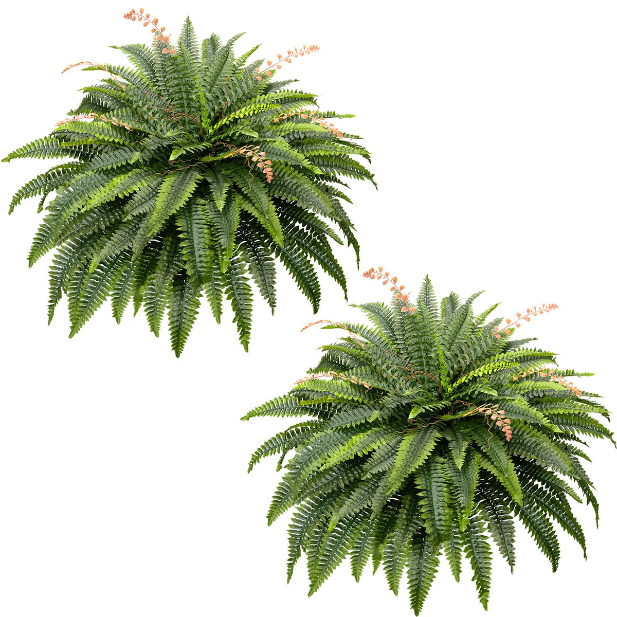 CQURE 50 inch fake fern on porch adds evergreen curb appeal with low maintenance.