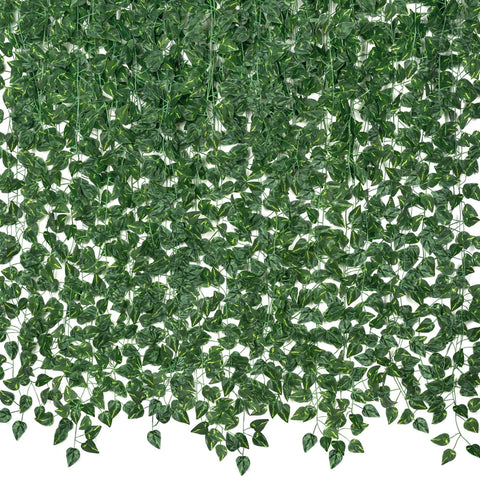 CQURE artificial ivy garland 672ft for lush room decor and events