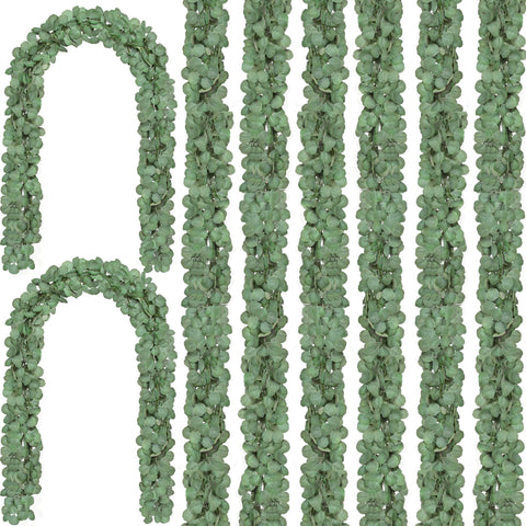 CQURE eucalyptus garland 30pcs pack, lush leaves for versatile wedding décor.