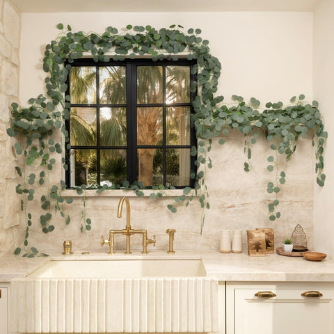 CQURE frosty green leaves with natural texture for elegant décor.