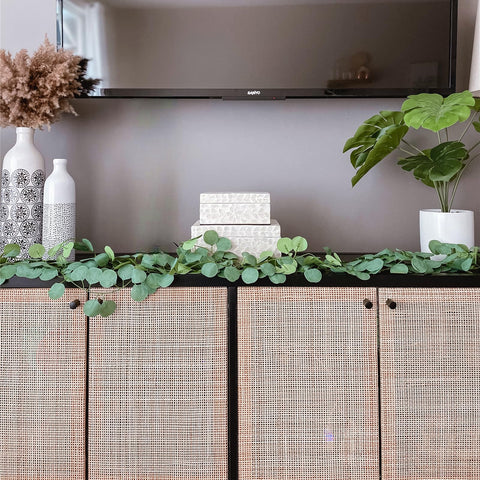 CQURE eucalyptus garland weather-friendly design for indoor outdoor styling