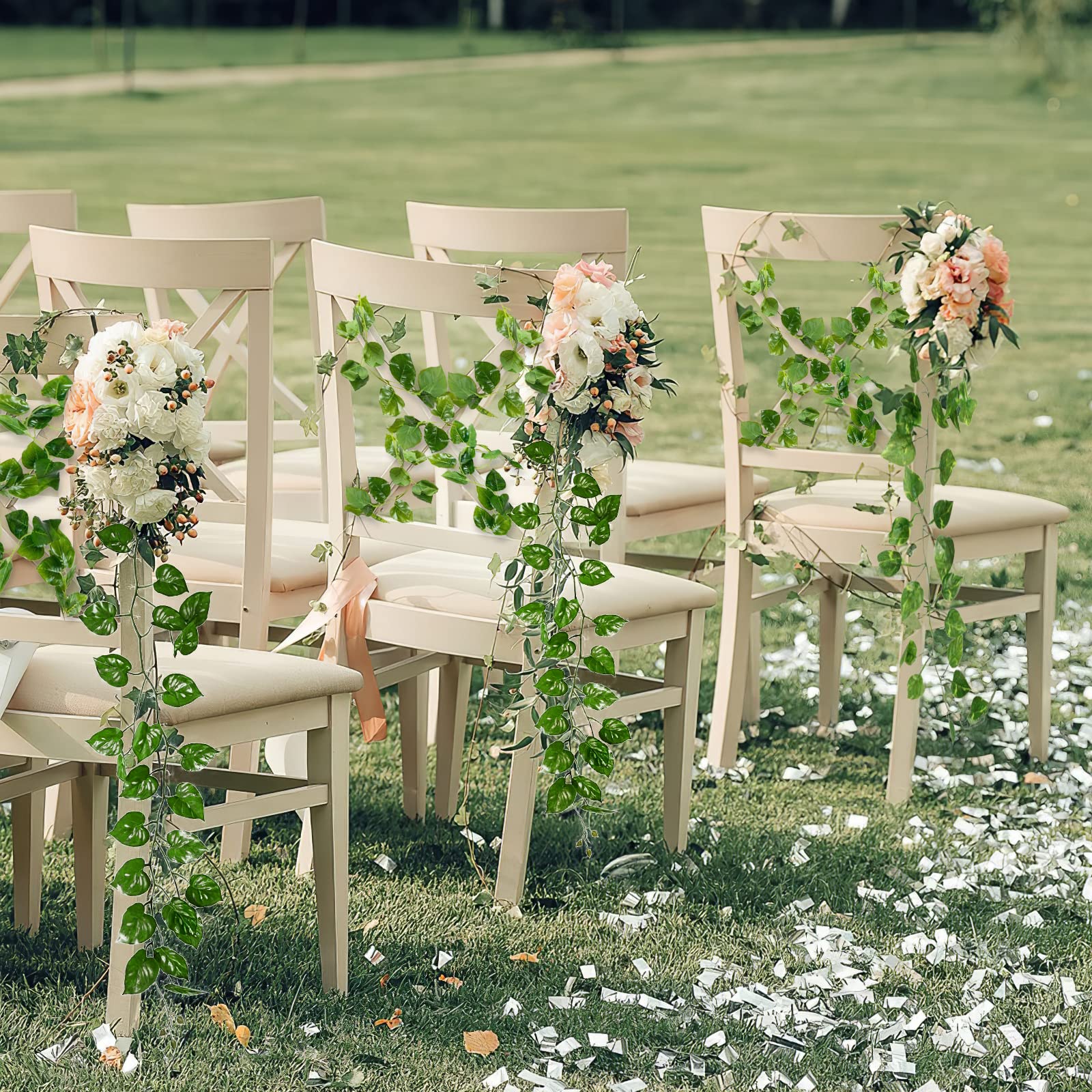 CQURE ivy garland with durable fabric leaves for long-lasting use