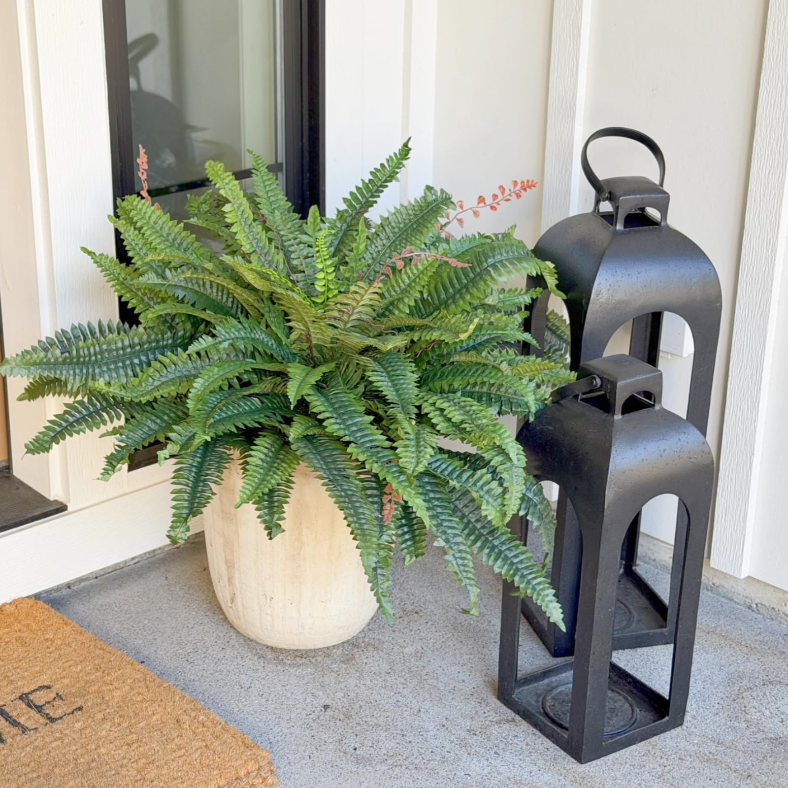Washable and durable faux greenery for easy upkeep.