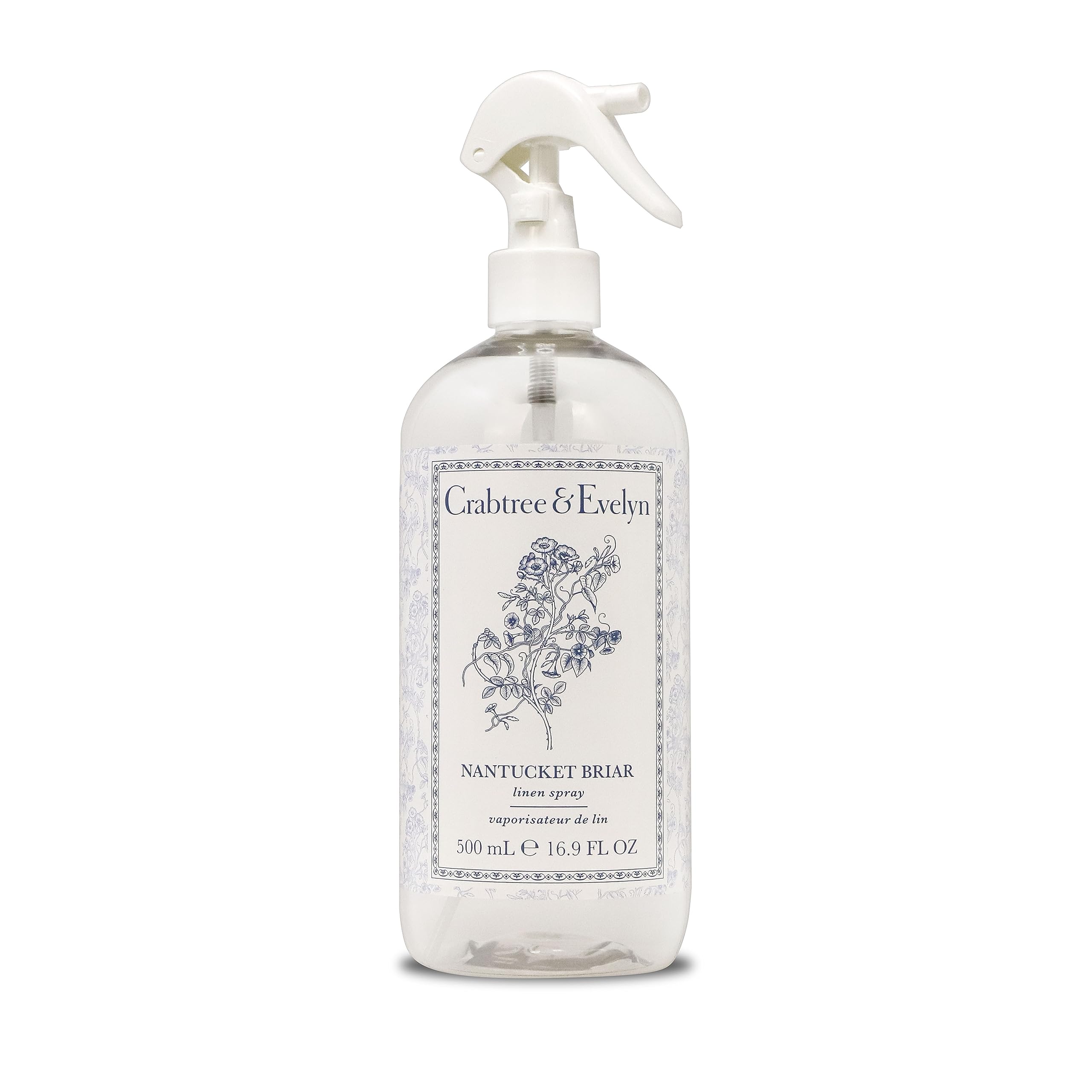 Crabtree & Evelyn Nantucket Briar linen spray bottle pour for fresh linens and rooms