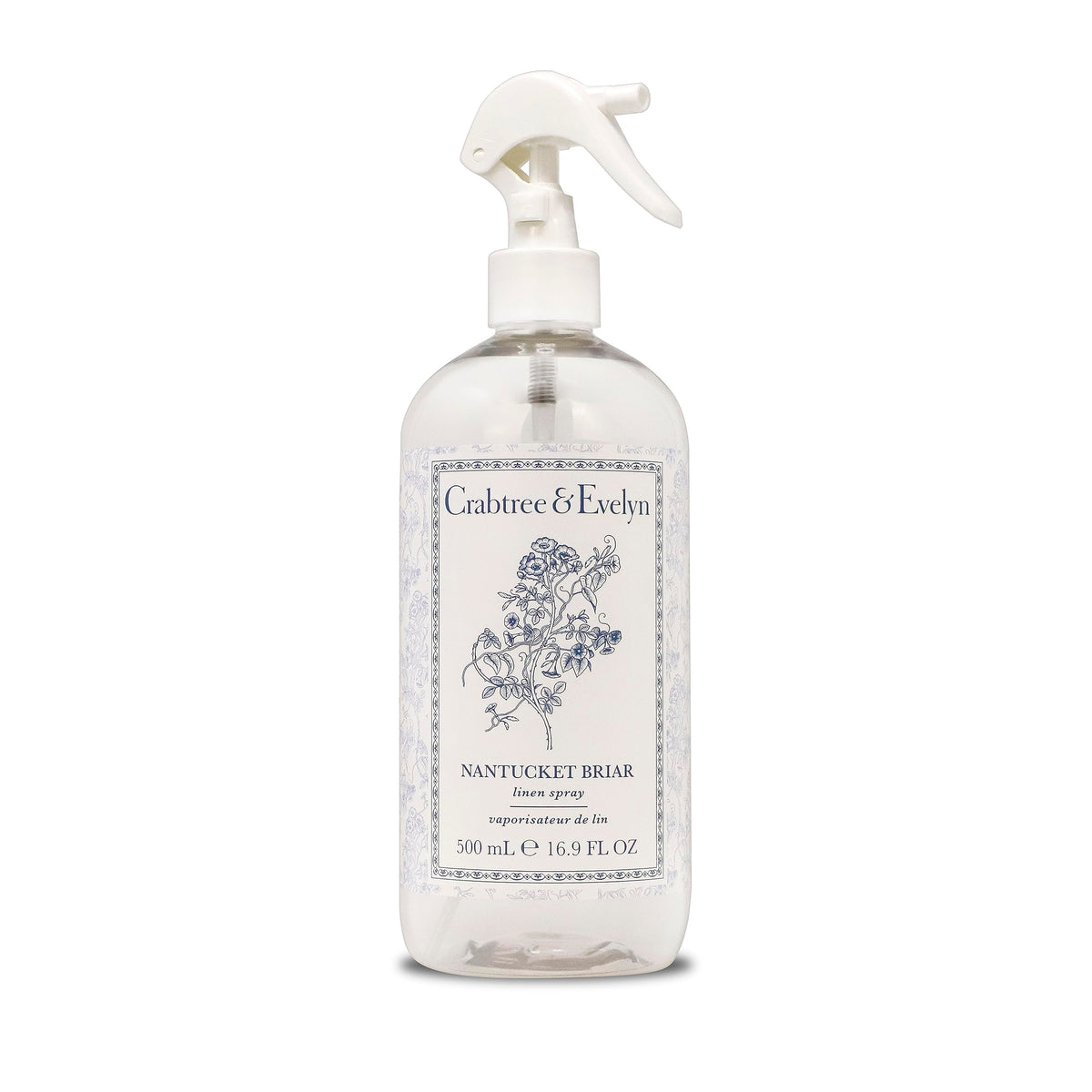Crabtree & Evelyn Nantucket Briar linen spray bottle pour for fresh linens and rooms