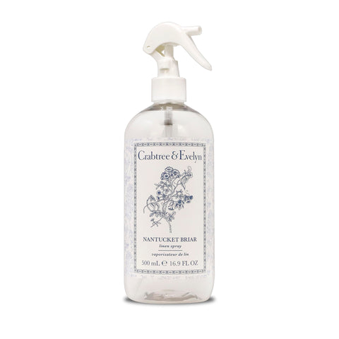 Crabtree & Evelyn Nantucket Briar linen spray bottle pour for fresh linens and rooms