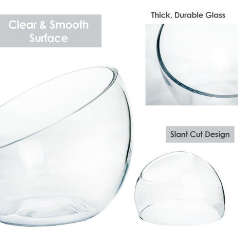 Craft And Party 6-inch by 7-inch glass bowl for compact displays