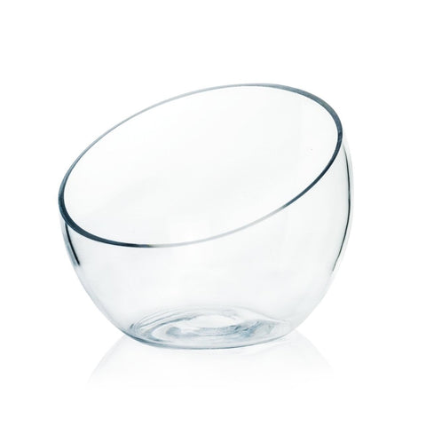 Craft And Party slant cut bowl glass for elegant table centerpieces