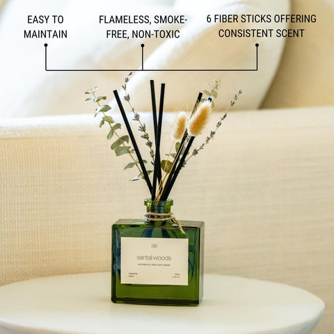 Craft and Kin Santal Woods near living spaces for relaxing vibe.