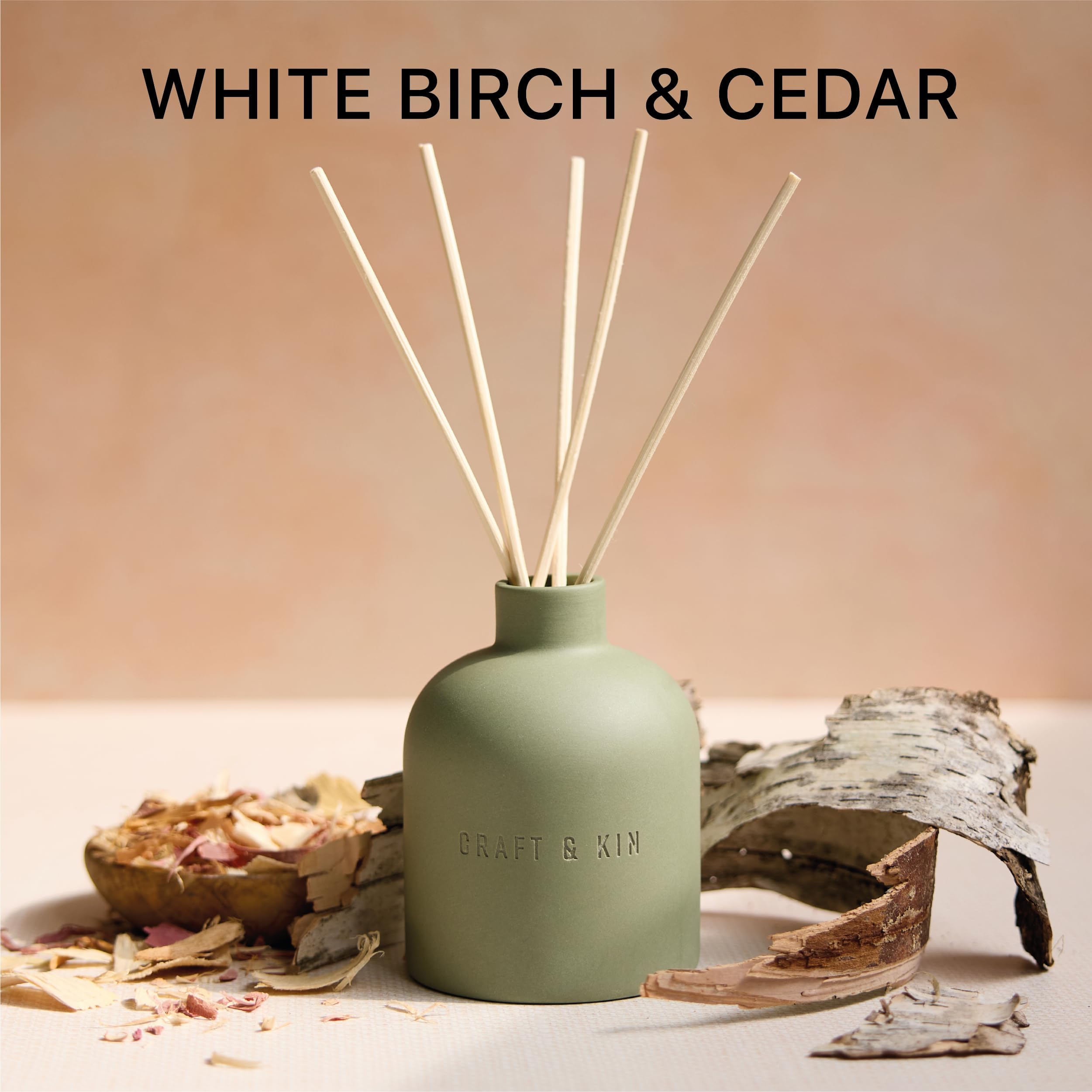 Craft & Kin white birch cedar fragrance sticks ready to refresh spaces.