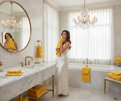 CraftBerry easy-care towels stay fluffy after machine washing