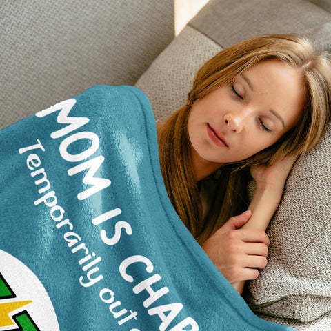 Craftique Mom's Charging Blanket soft-flannel closeup, ultra-soft texture for relaxing nights