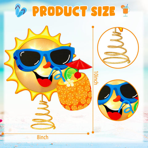 Craftsatin LED summer tree topper glow enhances festive Luau scenes.
